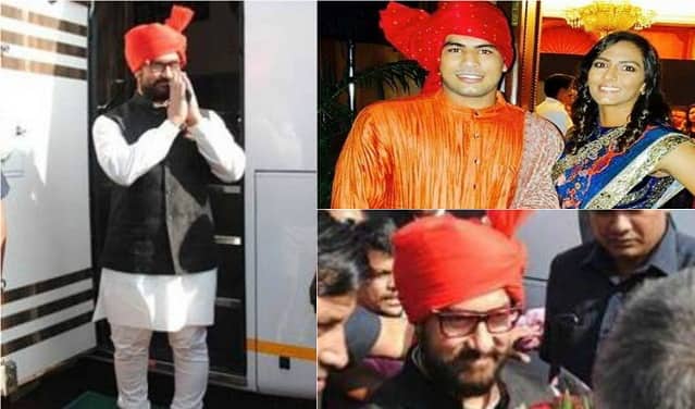 সোনাজয়ী কুস্তিগীর গীতা ফোগটের বিয়ের অনুষ্ঠানে উপস্থিত বলিউড অভিনেতা আমির খান। 