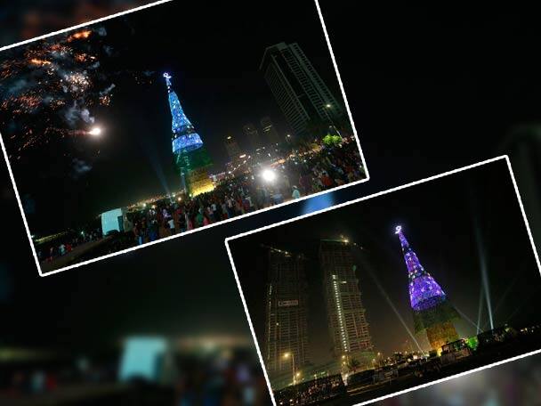 শ্রীলঙ্কায় তৈরি হল বিশ্বের সবচেয়ে লম্বা ক্রিসমাস ট্রি Sri Lanka Claims Worlds Tallest Artificial Christmas Tree শ্রীলঙ্কায় তৈরি হল বিশ্বের সবচেয়ে লম্বা ক্রিসমাস ট্রি