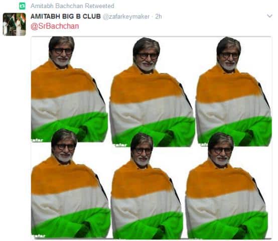 গায়ে জাতীয় পতাকা জড়ানো ছবি দিয়ে দেশবাসীকে প্রজাতন্ত্র দিবসের শুভেচ্ছা জানালেন বলিউডের শাহেনশা অমিতাভ বচ্চন