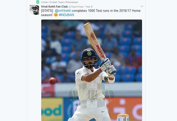 দেখুন ঠিক কীভাবে একেবারে ব্যাটের মাঝখান দিয়ে খেলেন কোহলি