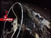 দাঁতনে পথ দুর্ঘটনায় যুবকের মৃত্য, পুলিশের গাড়িতে আগুন