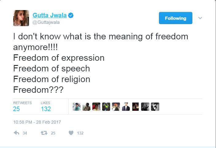 তিনি আরও লিখেছেন, এখন স্বাধীনতার মানে বুঝতে অসুবিধা হয়।