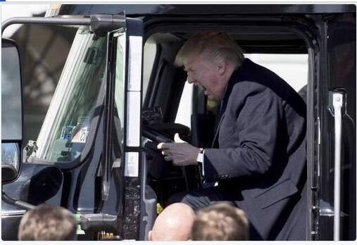 এবার ট্রাক চালক মার্কিন প্রেসিডেন্ট ডোনাল্ড ট্রাম্প, টুইটারে ভাইরাল সেই ছবি! Donald Trump Has A Truck Driver Moment Twitter Goes Into Overdrive এবার ট্রাক চালক মার্কিন প্রেসিডেন্ট ডোনাল্ড ট্রাম্প, টুইটারে ভাইরাল সেই ছবি!