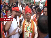 অস্ত্র হাতে খড়গপুরে মিছিল: দিলীপ ঘোষের বিরুদ্ধে জামিন-অযোগ্য ধারায় মামলা