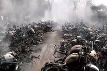 রায়পুর রেল স্টেশন লাগোয়া বেআইনি পার্কিংয়ে আগুনে পুড়ে ছাই ২০০ টু-হুইলার