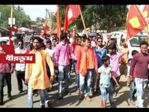 সিউড়িতে অনুমতি ছাড়াই হনুমান জয়ন্তীর মিছিল,পুলিশের সঙ্গে বচসা, ধাক্কাধাক্কি, পাল্টা লাঠিচার্জ