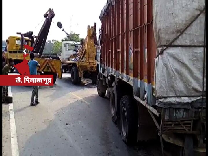 Islampur Accident Heavy Traffic On National Highway ইসলামপুরে লরি ও ট্রেলারের সংঘর্ষে প্রায় ৫ ঘণ্টা অবরুদ্ধ ৩১ নম্বর জাতীয় সড়ক