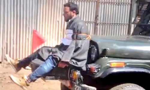 Govt Stands By Officer In Jk Human Shield Row কাশ্মীরে যুবককে জিপের সঙ্গে বাঁধা বিতর্কে সেনাকে সমর্থন করল কেন্দ্র