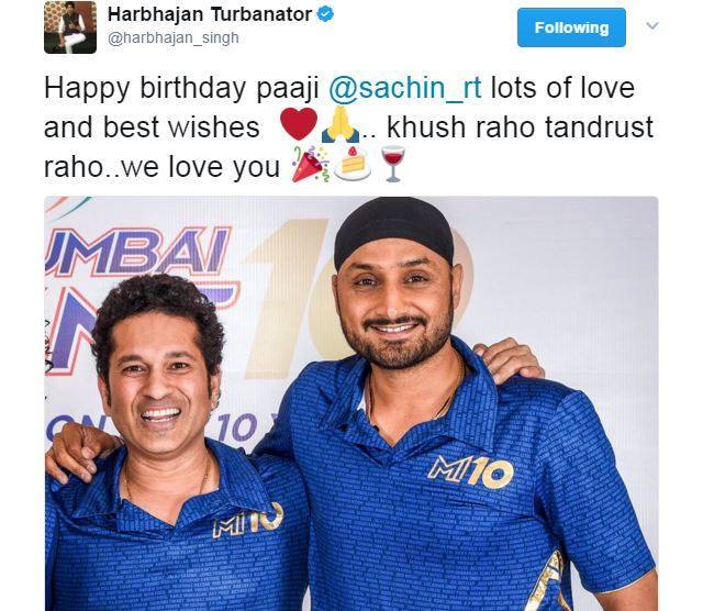 সচিনের জন্মদিন হরভজন সিংহ ভুলে যাবেন এটা হতেই পারে না।