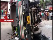 মুখ্যমন্ত্রীর সভায় আসার পথে কোচবিহারে দুর্ঘটনায় পুলিশের গাড়ি, আহত এক এএসআই-সহ ৩৫ সিভিক ভলান্টিয়ার