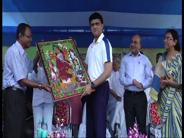 Sourav Ganguly Inaugurates Stadium At West Midnapore পশ্চিম মেদিনীপুরে স্টেডিয়াম উদ্বোধন করলেন সৌরভ