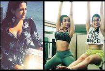 দেখুন! সৎ মা করিনার বান্ধবী মালাইকার সঙ্গে শরীরচর্চা রত সারা আলি খানের ছবি