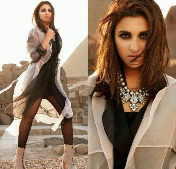  হ্যালো ম্যাগাজিনের ফটোশ্যুটে হট লুকে পরিনীতি চোপড়া, মিশরের পিরামিডের সামনে। ছবি সৌজন্যে ইন্সটাগ্রাম