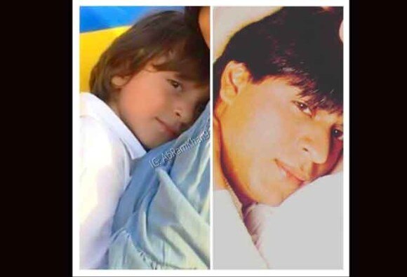 Have You Ever Seen A Better Pair Of Perfect Fitting Genes Asks Shah Rukh Khan With Abram Pictures এরকম জিনগত মিল এর আগে দেখেছেন? আব্রামের সঙ্গে ছবি দিয়ে প্রশ্ন শাহরুখের