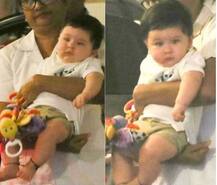 দিদিমা ববিতার বাড়ির বাইরে করিনার ছেলে তৈমুর