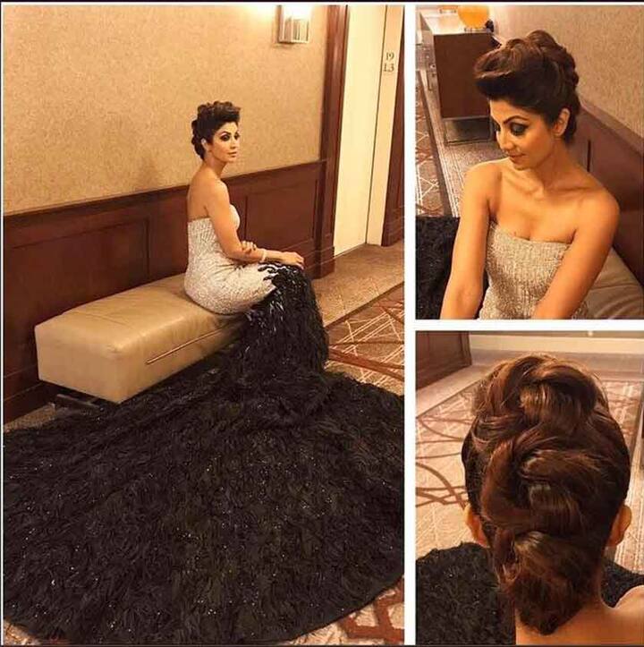 তাঁকে আকর্ষণীয় ভঙ্গিমায় দেখা গিয়েছে আইফা-র অনুষ্ঠানে।