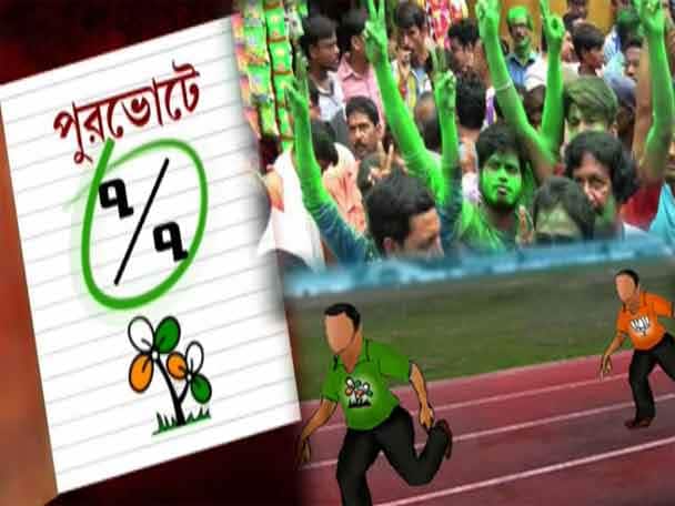 7 Municipal Polls Tmc Emerges Winner In All Bjp Second In Five Left Cong Jote Stood Second In Rest Two পুরসভা ভোট: তৃণমূল সাতে সাত, পাঁচটিতে দ্বিতীয় স্থানে বিজেপি, ২টিতে বাম-কংগ্রেস জোট