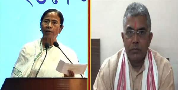 TMC and BJP at war of words over Ram Navami celebration রাম নবমী: অনুমতি ছাড়া অস্ত্র মিছিল নয়, কড়া মমতা, গদা নিয়ে নামব, পাল্টা দিলীপ