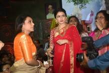 নবমী নিশিতে দুর্গা মণ্ডপে রানি মুখোপাধ্যায় ও ভাগ্যশ্রী