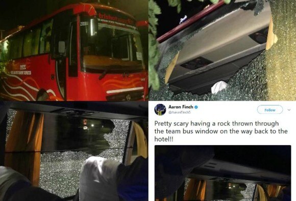 Aussie Team Bus Attacked With Stone Police Nabs 2 Assam Cm Condemns অস্ট্রেলিয়া টিম বাসে হামলা: আটক ২, নিন্দা সোনোয়ালের