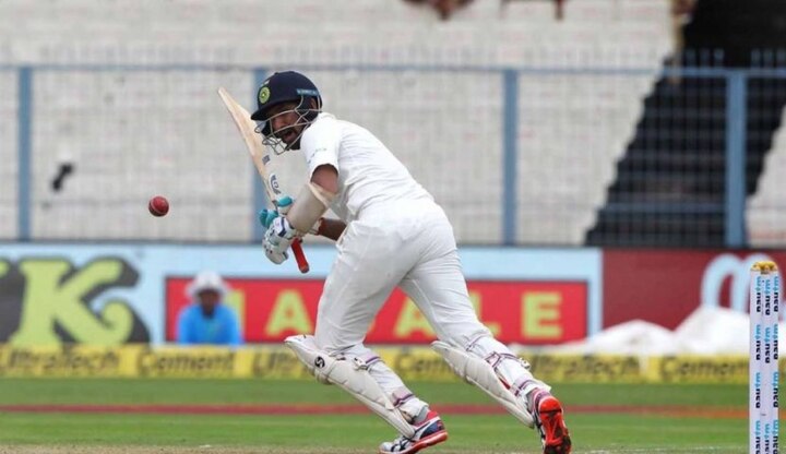 Cheteshwar Pujara third Indian to bat on all five days of a Test তৃতীয় ভারতীয় ব্যাটসম্যান হিসেবে টেস্টের পাঁচদিনই ব্যাট পূজারার