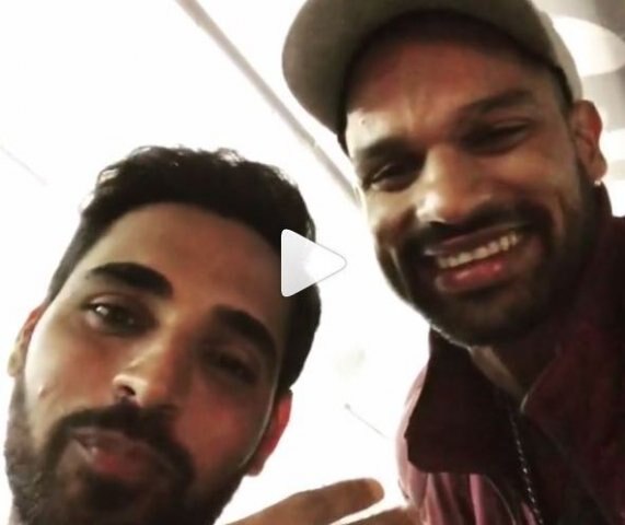 lighter moments between shikhar dhawan and bhuvneswar kumar দেখুন: ‘জোরু কা গোলাম’ হতে চলেছে ভূবি, রসিকতা শিখরের