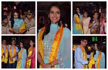 সপরিবারে মুম্বইয়ের সিদ্ধিবিনায়ক মন্দিরে পুজো দিলেন বিশ্বসুন্দরী মানুষী ছিল্লার