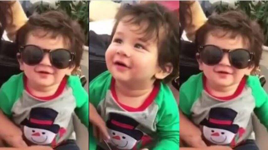 Taimur wears mother Kareena Kapoor’s sunglasses দেখুন! পিকনিকে গিয়ে মা করিনার রোদ চশমা চোখে তৈমুর