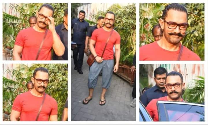 মুম্বইয়ের বান্দ্রায় একটি স্পায়ের বাইরে দেখা গেল আমির খানকে। 