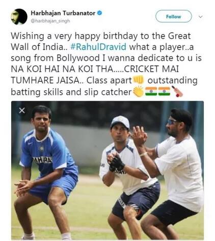 হরভজন সিংহও তাঁর প্রাক্তন সতীর্থকে অভিনন্দন জানিয়েছেন