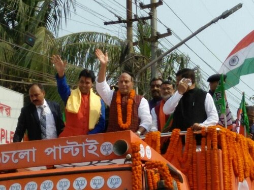 Lotus to bloom in Tripura after Assembly polls: Rajnath Singh ত্রিপুরায় এবার দুর্নীতিগ্রস্ত বাম সরকার ক্ষমতাচ্যুত হবে, দাবি রাজনাথের