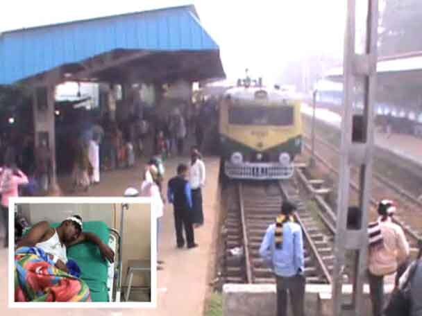 Miscreant tries to snatch chain on diamondharbour local ডায়মণ্ডহারবার লোকালে চেন-মোবাইল ছিনতাইয়ে বাধা, লোহার রড মেরে যাত্রীর মাথা ফাটিয়ে চম্পট দুষ্কৃতির