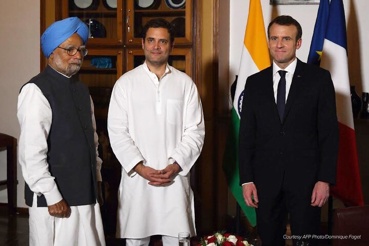 Rahul meets Macron, Rafale deal not discussed ফরাসি প্রেসিডেন্ট মাকরঁর সঙ্গে বৈঠক রাহুলের, ওঠেনি রাফালে প্রসঙ্গ