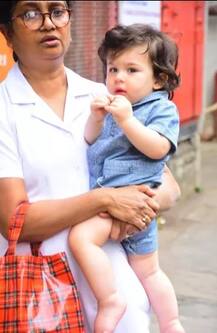 শিশুদের জিমের বাইরে দেখা গেল তৈমুরকে