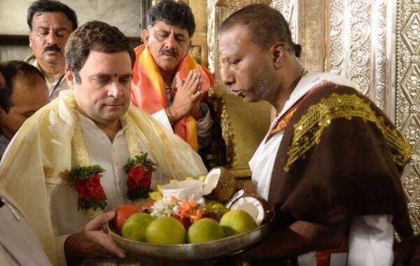 কর্ণাটকে প্রচারে গিয়ে একের পর মন্দিরেও যাচ্ছেন কংগ্রেস সভাপতি