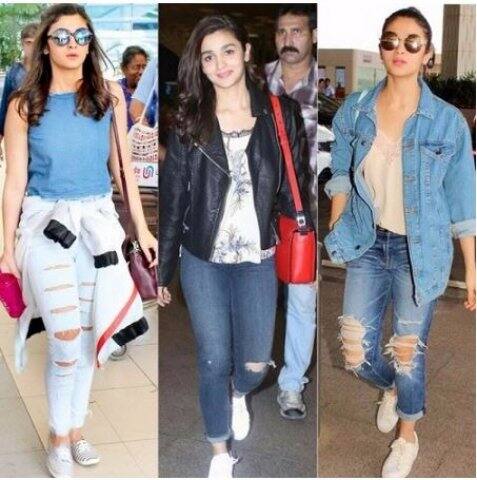 র‌্যাগড জিনসে আলিয়া ভট্টকেও দেখা গিয়েছিল
