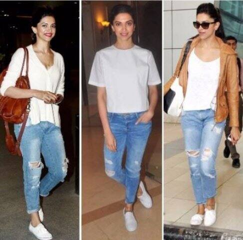বলিউডের বর্তমান সময়ের অন্যতম জনপ্রিয় অভিনেত্রী দীপিকা পাড়ুকোনকেও কিছুদিন আগে র‌্যাগড জিনসে দেখা গিয়েছিল