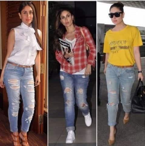 করিনা কপূরকেও প্রায়ই র‌্যাগড জিনসে দেখা যায়