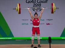 এবারের কমনওয়েলথ গেমসে ভারতের হয়ে প্রথম সোনার পদক জিতলেন ভারত্তোলক মিরাবাই চানু