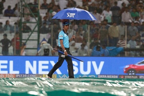 Delhi Daredevils vs Rajasthan Royals match delayed due to rain বৃষ্টির জন্য দিল্লি-রাজস্থান ম্যাচ বিলম্বিত