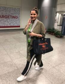 বেবি বাম্প দেখা গেল সানিয়া মির্জার