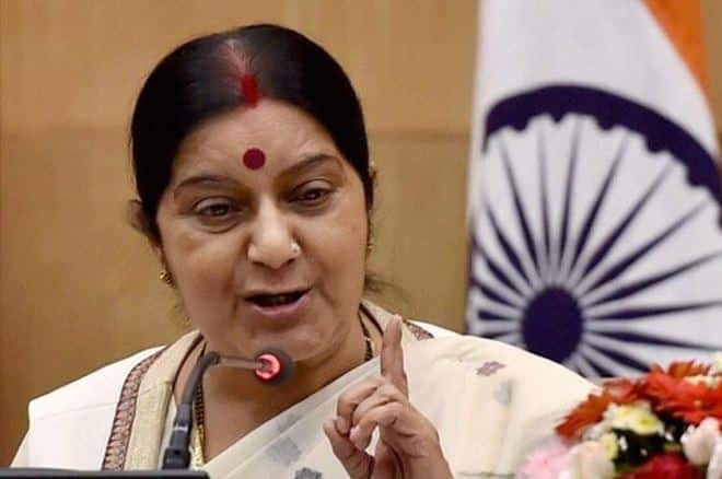 স্বরাজের ট্যুইট- 'আমি সমস্ত ট্যুইট দেখেছি। নাগরিকত্বের বিষয়টি কেন্দ্রীয় স্বরাষ্ট্রমন্ত্রকের অধীন। পরে অবশ্য ওই ট্যুইট ডিলিট করে দেন স্বরাজ'।