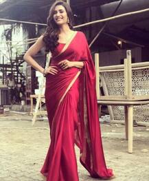 দেখুন, লাল শাড়িতে মোহময়ী ‘সঞ্জু’-র অভিনেত্রী করিশ্মা তন্না