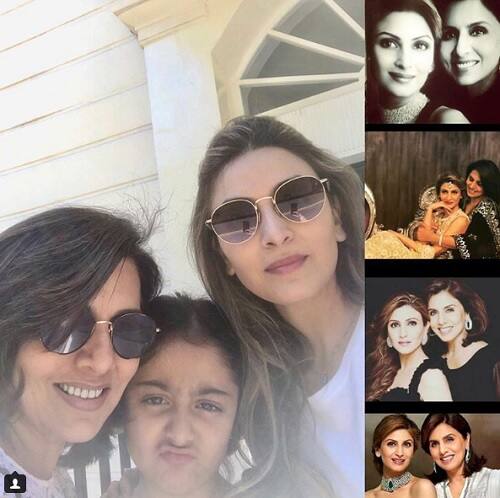 ঋদ্ধিমার মেয়ে সামারা ও রণবীরের ঠাকুমা কৃষ্ণা রাজ কপূরও এই পারিবারিক অনুষ্ঠানে হাজির ছিলেন। ছবি সৌজন্যে ইনস্টাগ্রাম