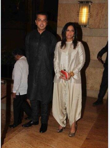 সস্ত্রীক কংগ্রেস নেতা মিলিন্দ দেওরা। (সব ছবি: মানব মঙ্গলানি)