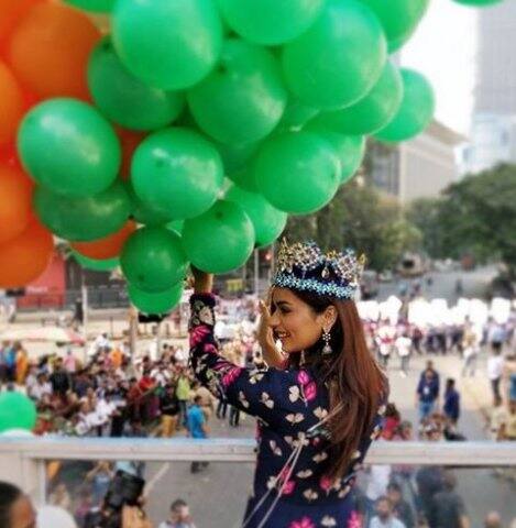 স্বাধীনতা দিবসের অনুষ্ঠানে দেখা গিয়েছে বিশ্বসুন্দরী মানুষী ছিল্লারকেও। ছবি সৌজন্যে ইনস্টাগ্রাম