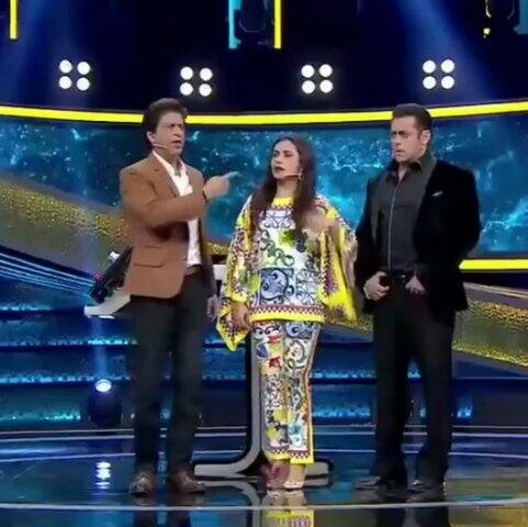 এক টেলিভিশন শো-তে এক সঙ্গে দেখা গেল রানি, শাহরুখ ও সলমনকে।