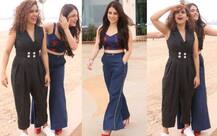 আসছে নয়া ছবি পটাখা, প্রমোশনে মুম্বইয়ের জুহুতে দুই নায়িকা রাধিকা মদন ও সান্যা মালহোত্রা