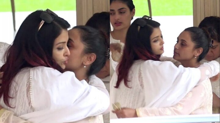 Video aishwarya rai bachchan hugged abhishek bachchan ex girlfriend rani mukherjee  কপূর পরিবারের সদস্যদের সঙ্গে দেখা করতে গিয়ে রানির সঙ্গে আলিঙ্গন ঐশ্বর্যর, ভিডিও ভাইরাল