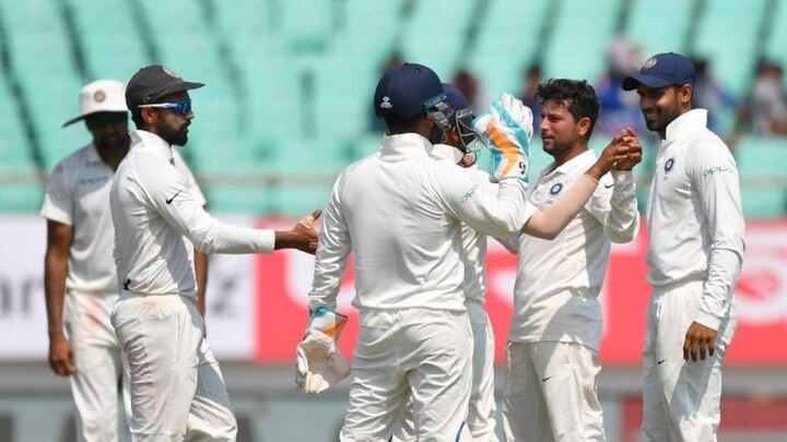 Kuldeep, Ashwin's spin maul Windies, India win by an innings and 272 runs কুলদীপের ৫ উইকেট, যোগ্য সঙ্গত জাডেজা-অশ্বিনের, ইনিংস ও ২৭২ রানে জয় ভারতের